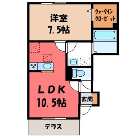 小山駅 徒歩33分 1階の物件間取画像